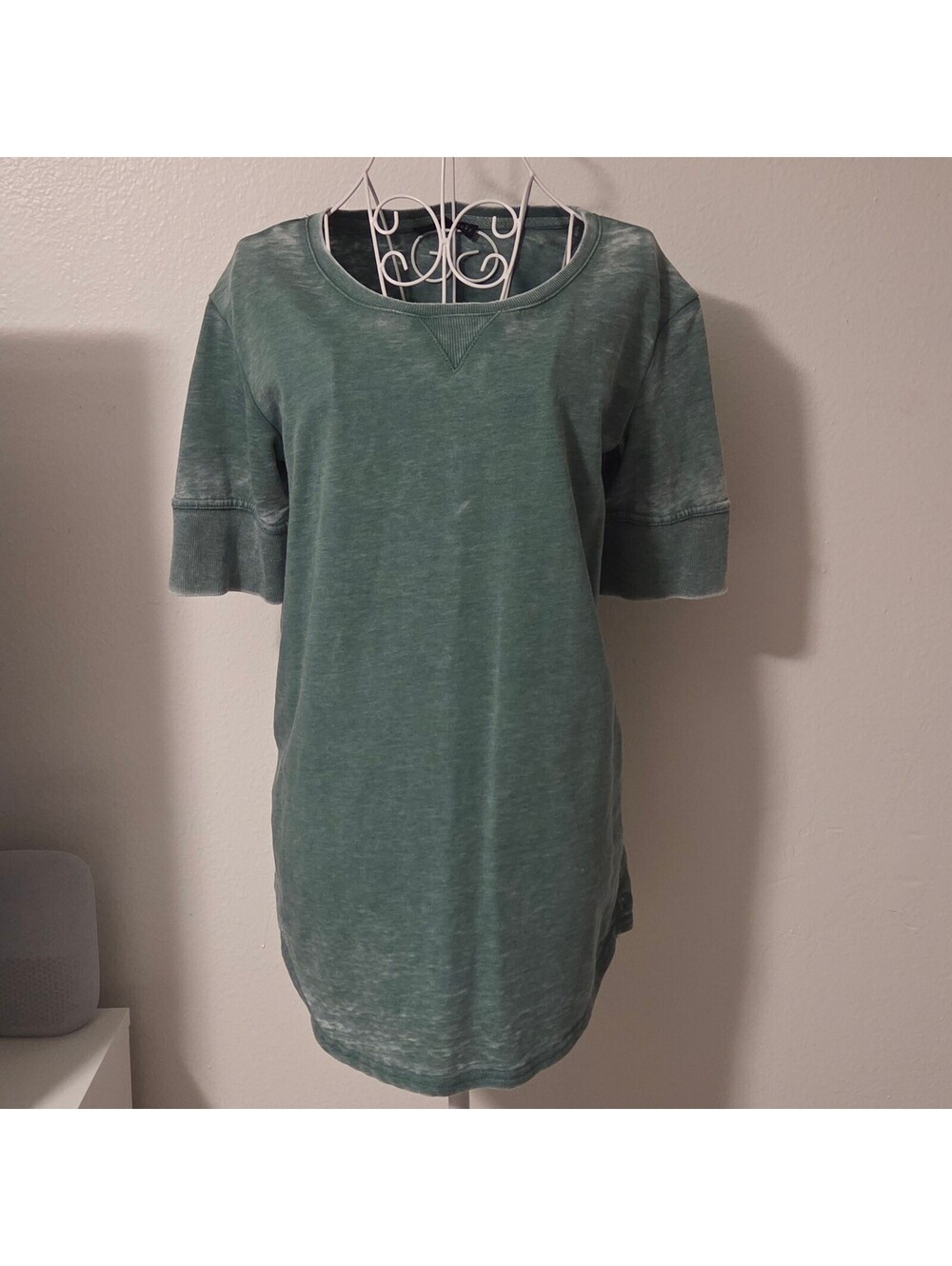 Jane Delancey Women's Green Cotton Blend Tunic Top Size Small